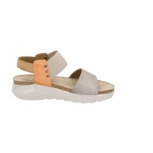 31. NEW SIZE 6.5 Romika Cream and Orange Sandals with Ergonomic Sole